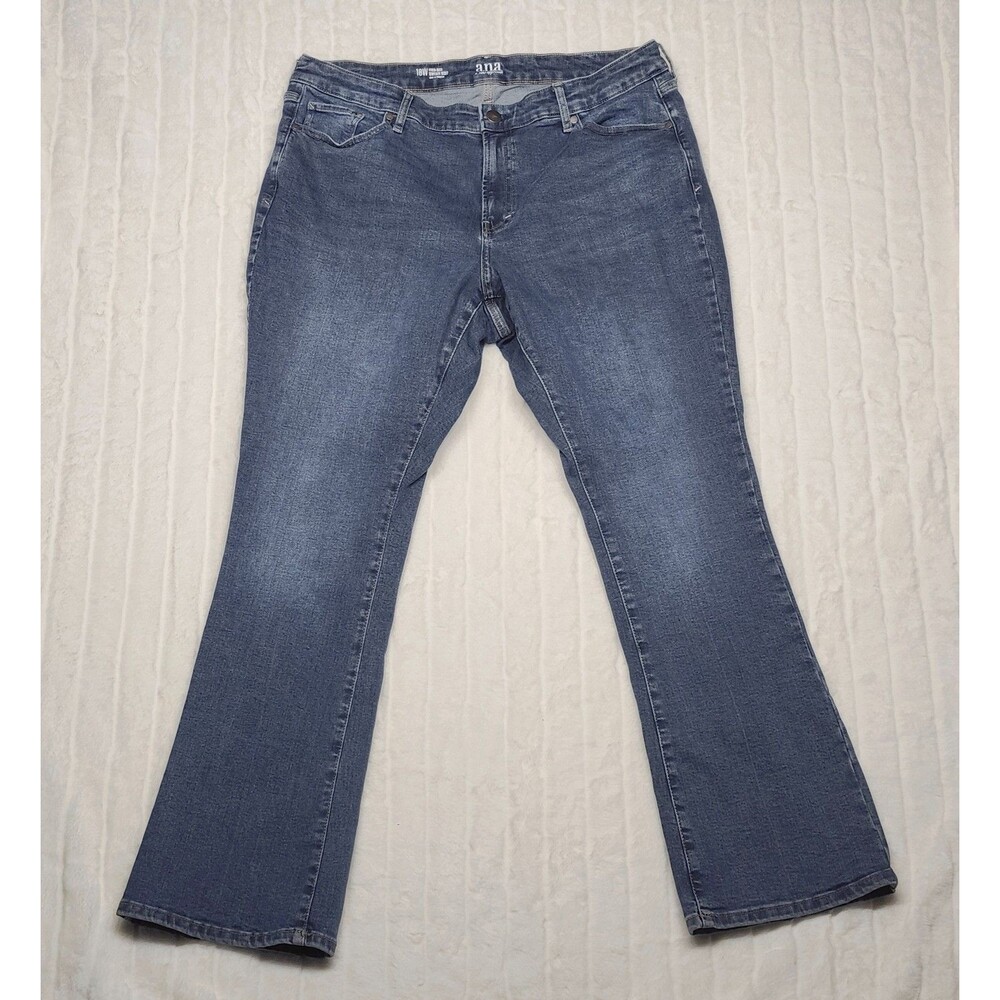 a.n.a. ANA Women's 18W High-Rise Vintage Bootcut Jeans Plus Size Blue Stretch